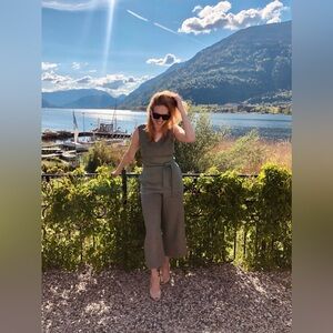 Madison Olive Green Jumpsuit S